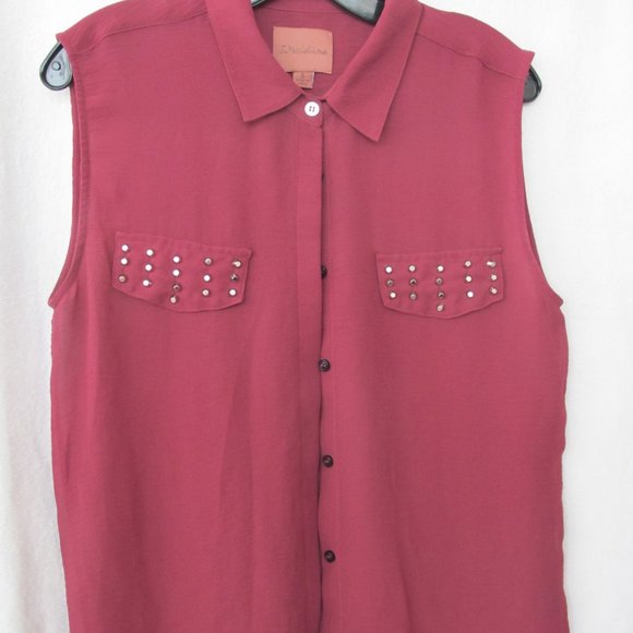 Must Bundle - I Madeline Stud Accent Sheer Top - Small - Picture 1 of 10